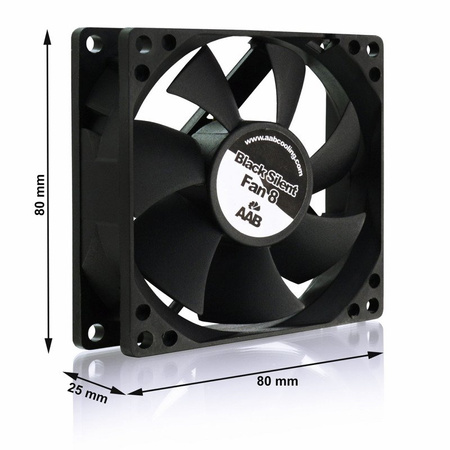 AABCOOLING Black Silent Fan 8 